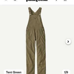 Patagonia Green Overalls Durable Cotton Workwear